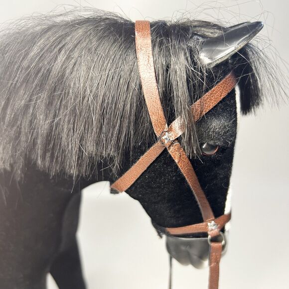 American Girl Black & White Velvet Horse 16” Retired 2008 Collectible w/ Lead - Picture 15 of 16